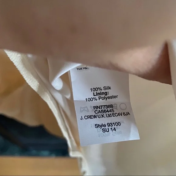 J. Crew Wedding Heidi Silk Chiffon Dress Champagne - Picture 8 of 9